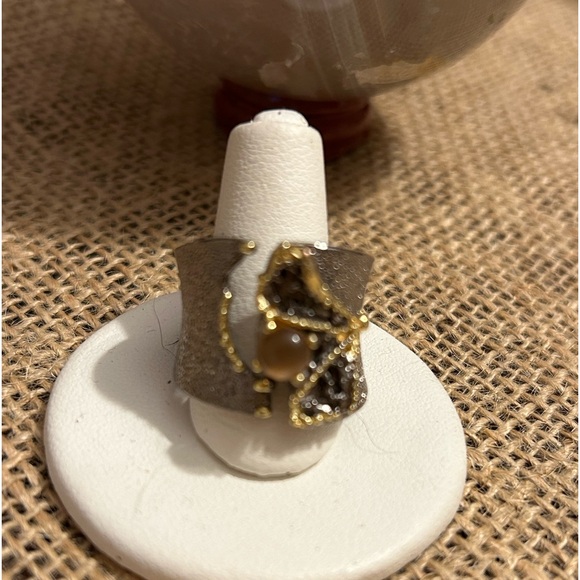 Artistic Silver Band wit Citrine Stone - Picture 6 of 6